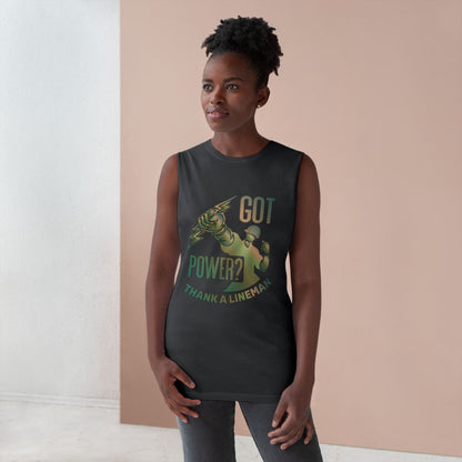 Lineman Tank - Got Power Thank A Lineman - copper patina