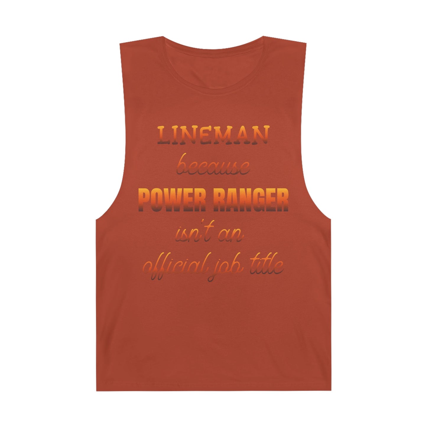 Lineman Tank - Power Ranger job title sky 24