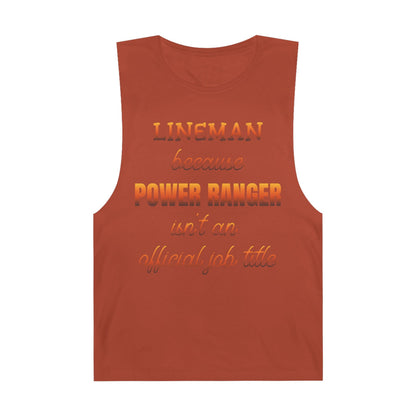 Lineman Tank - Power Ranger job title sky 24