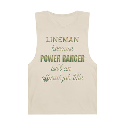 Lineman Tank - Power Ranger job title copper patina