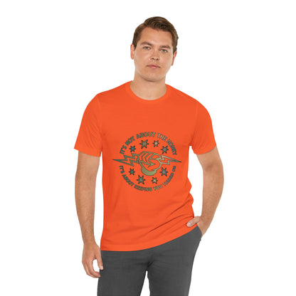 Lineman T-shirt - Its Not About The Money-copper patina