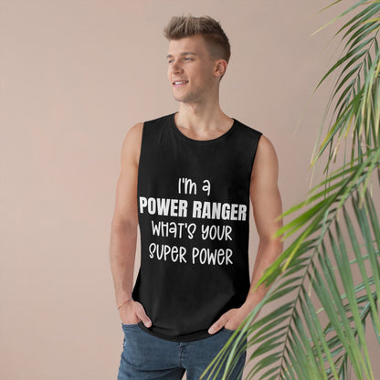 Lineman Tank - power ranger super power white