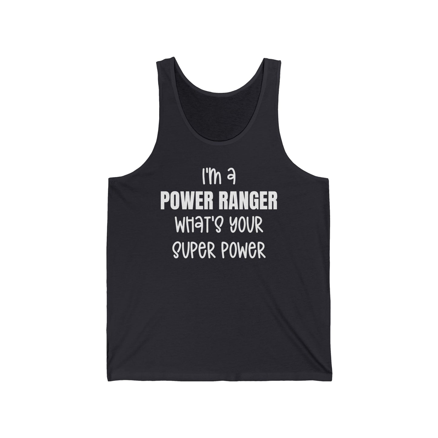 Lineman Tank - power ranger super power white