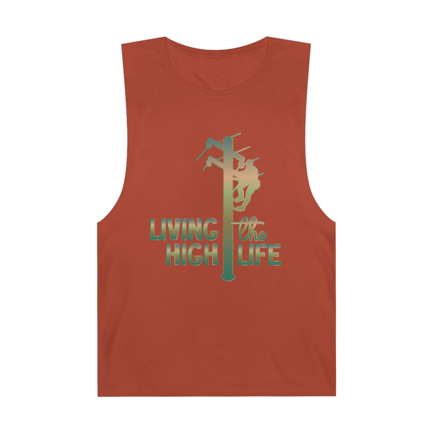 Lineman Tank - living the high life - copper patina