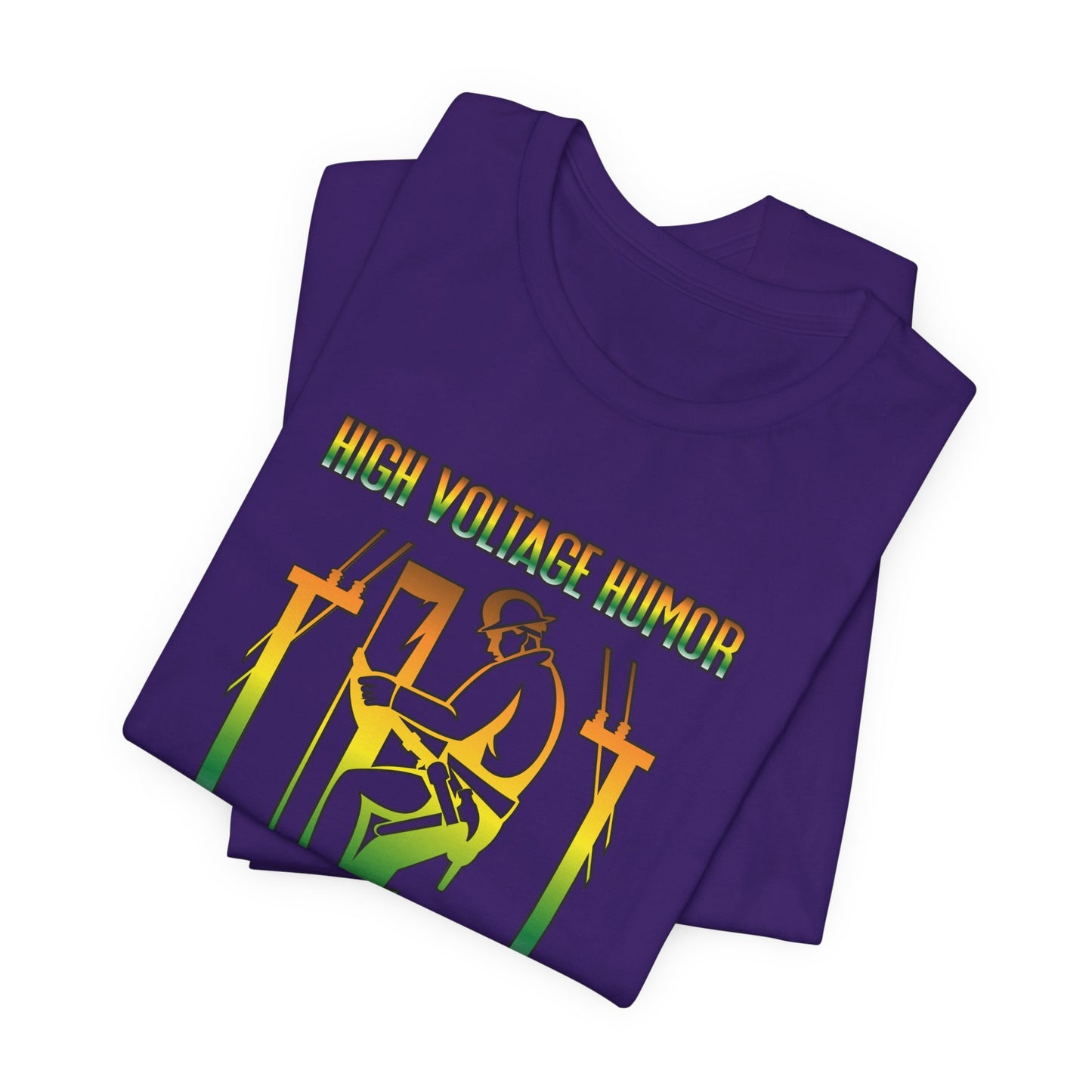 Lineman T-shirt - High Voltage Humor Shockingly Good Lines-gradient