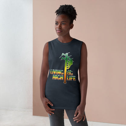 Lineman Tank - living the high life - gradient