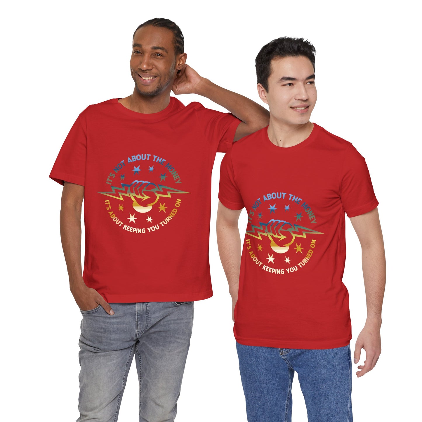 Lineman T-shirt - Its Not About The Money-colored chrome