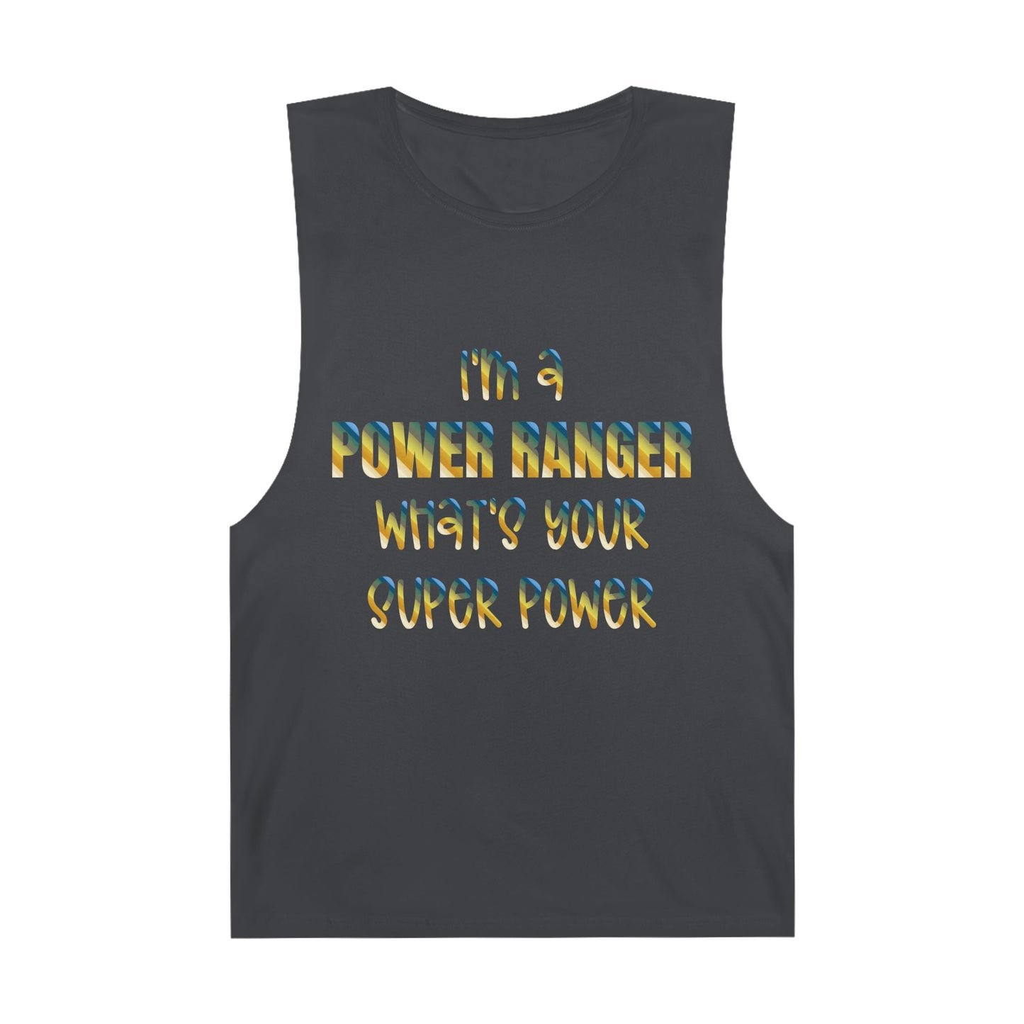 Lineman Tank - power ranger super power colored chrome