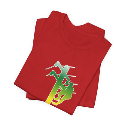 Lineman T-shirt - living the high life - gradient