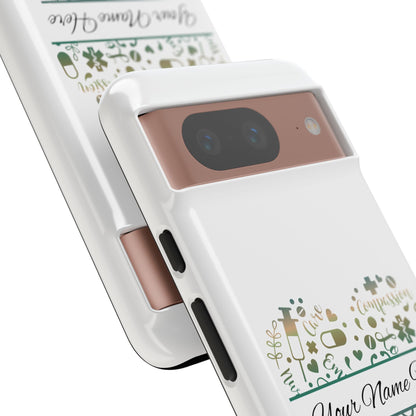 Google Pixel Tough Case - Monogram Heart - White