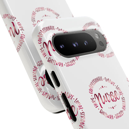 Google Pixel Tough Case - Nurse Circle  - White