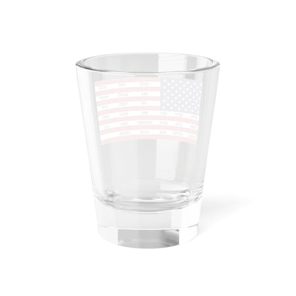 Phonetic Flag Shot Glass, 1.5oz