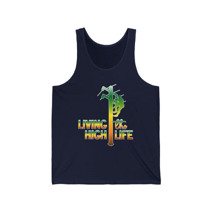 Lineman T-shirt - living the high life - gradient