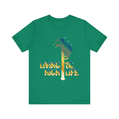 Lineman T-shirt - living the high life - colored chrome