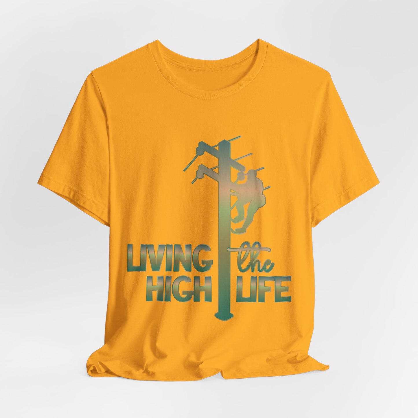 Lineman T-shirt - living the high life - copper patina