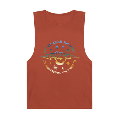 Lineman Tank - Its Not About The Money-colored chrome