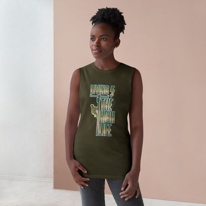 Lineman Tank - Living The High Life-copper patina