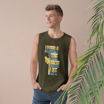 Lineman Tank - Living The High Life-colored chrome