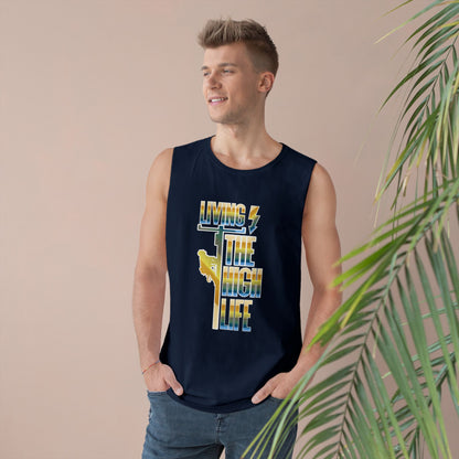Lineman Tank - Living The High Life-colored chrome
