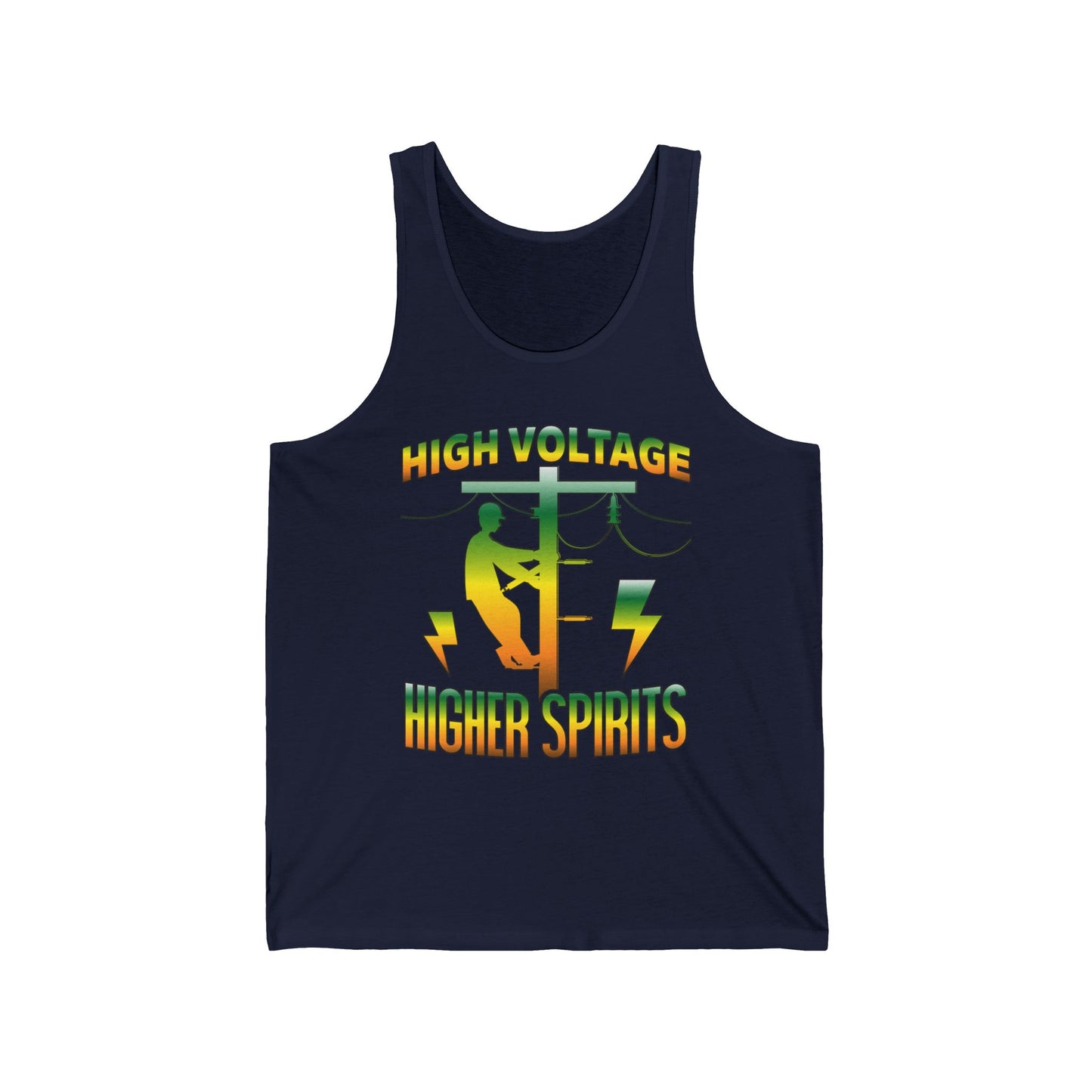 Lineman Tank - High Voltage Higher Spirits-gradient