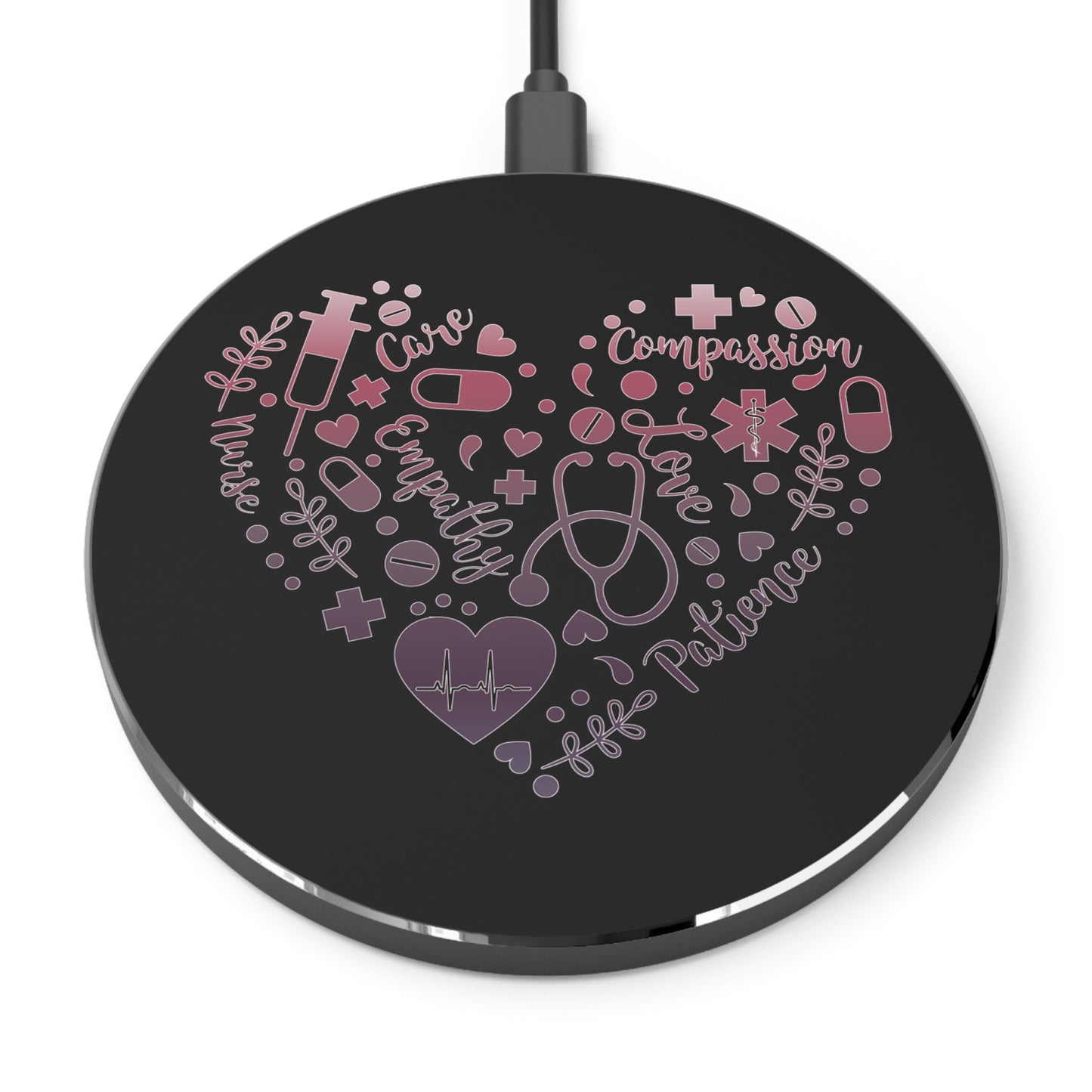 Nurse Heart Wireless Charger | Fast Charging Pad for Healthcare Professionals