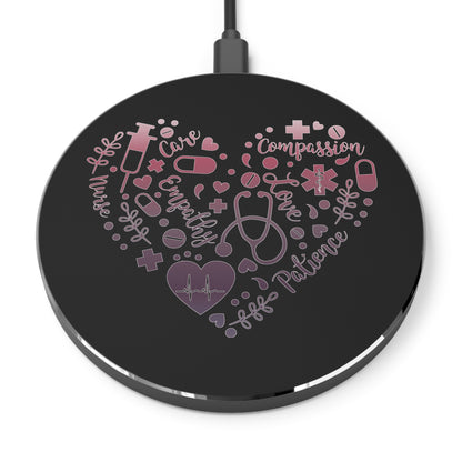 Nurse Heart Wireless Charger | Fast Charging Pad for Healthcare Professionals
