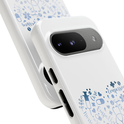 Google Pixel Tough Case - Monogram Heart 1 - White