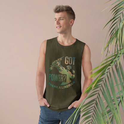 Lineman Tank - Got Power Thank A Lineman - copper patina