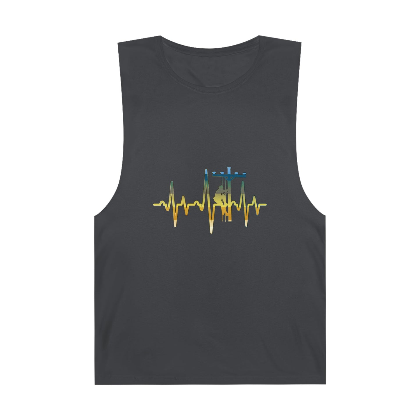 Lineman Tank- Lineman Heartbeat - colored chrome