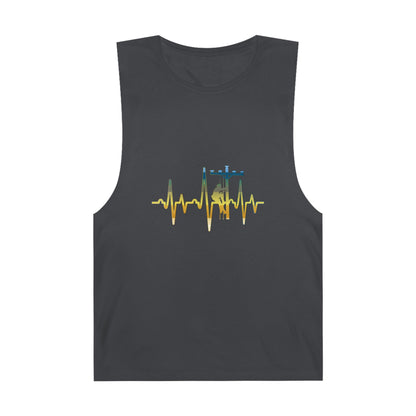 Lineman Tank- Lineman Heartbeat - colored chrome