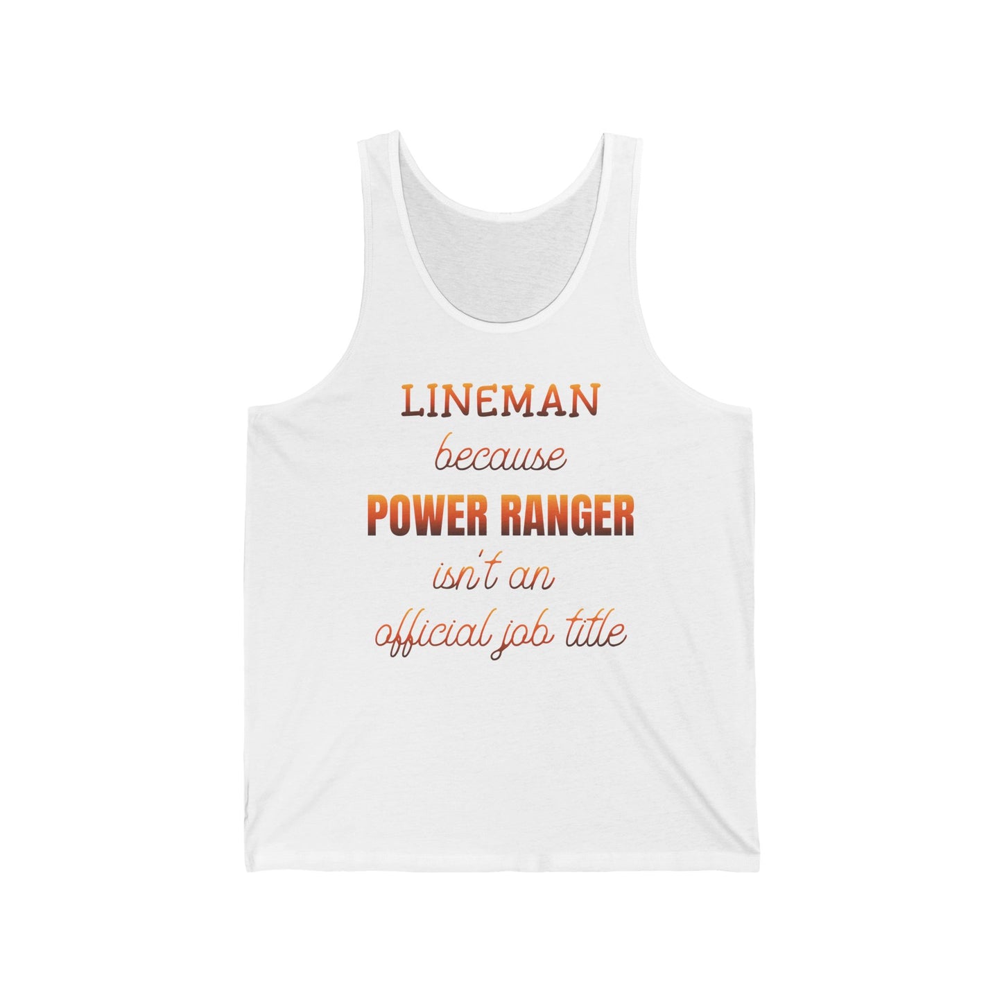 Lineman Tank - Power Ranger job title sky 24