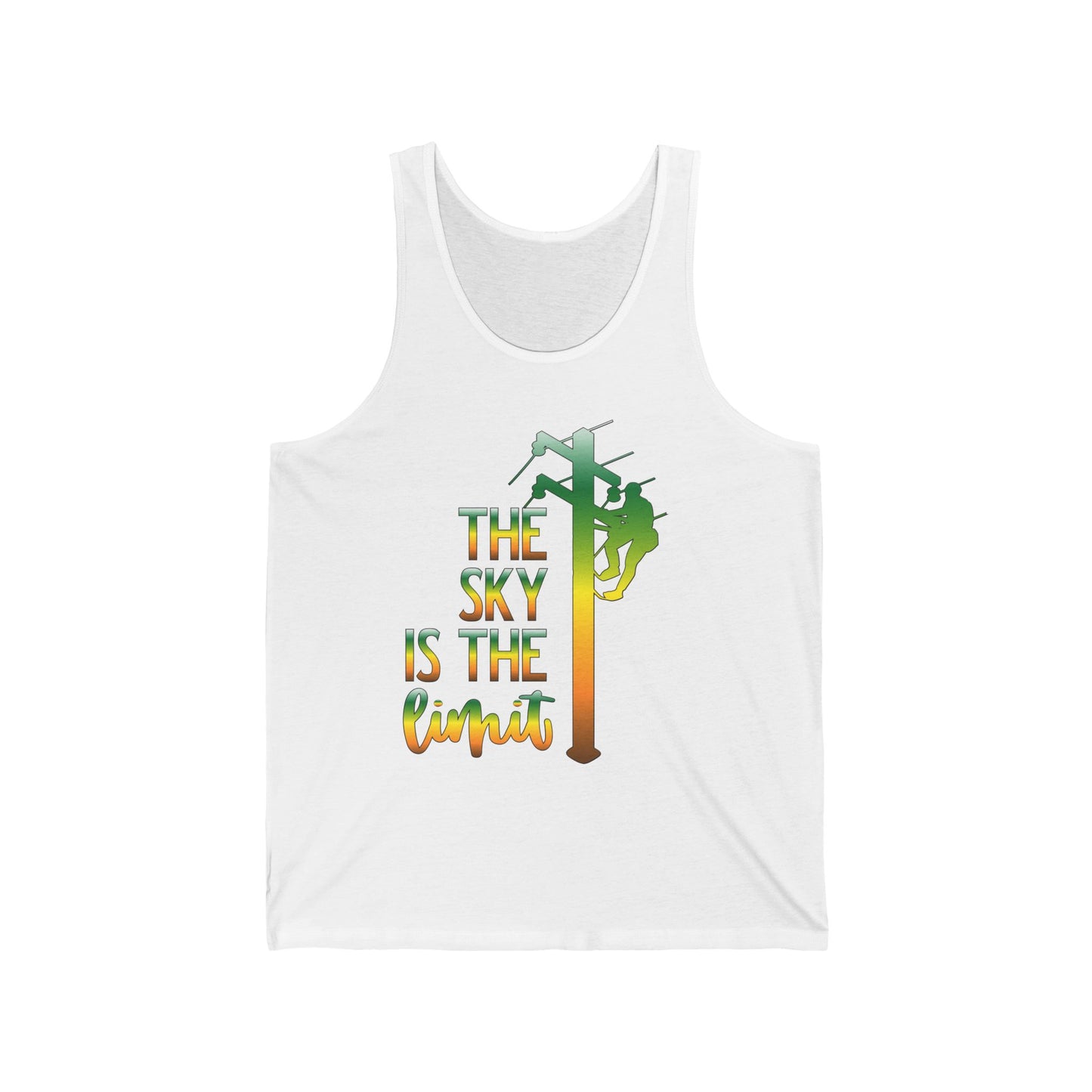 Lineman T-shirt - the-sky-is-the-limit-lineman gradient