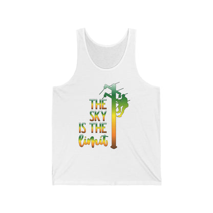 Lineman T-shirt - the-sky-is-the-limit-lineman gradient