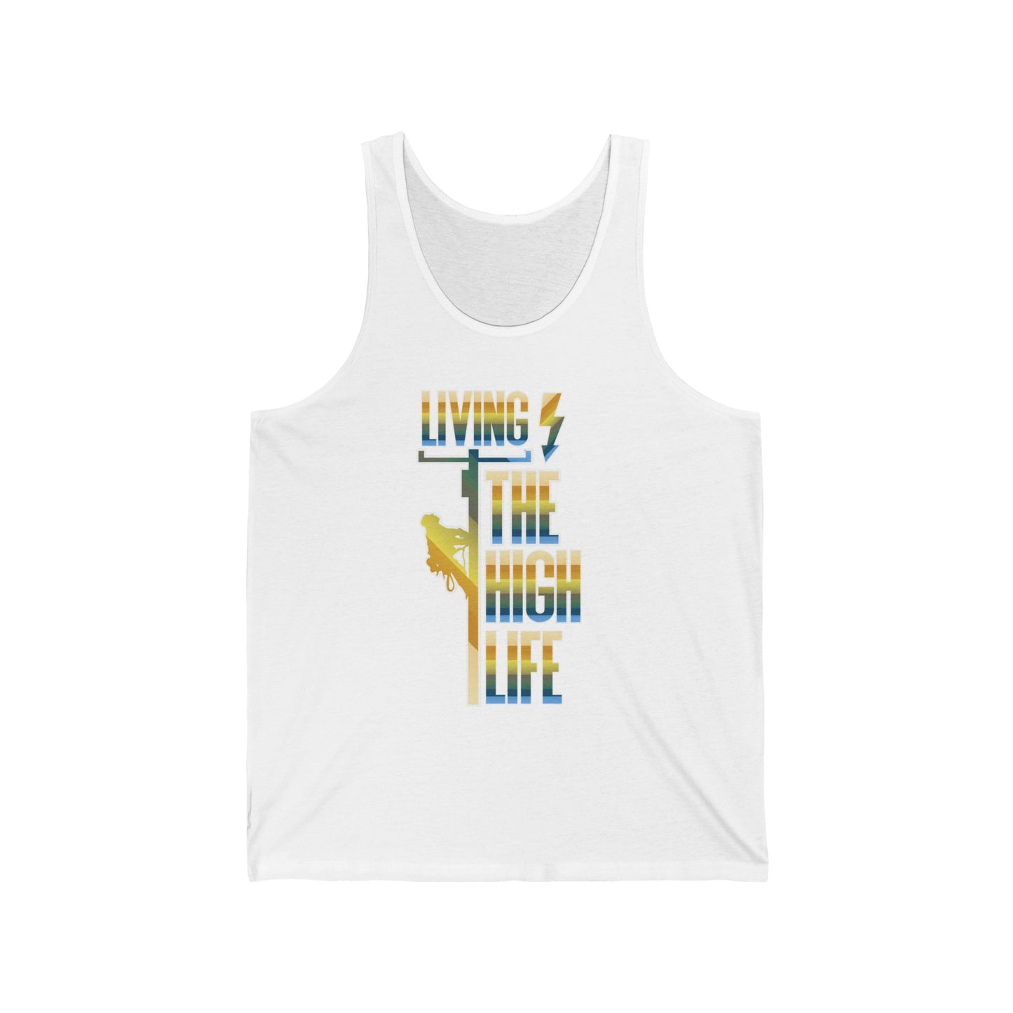 Lineman T-shirt - Living The High Life-colored chrome