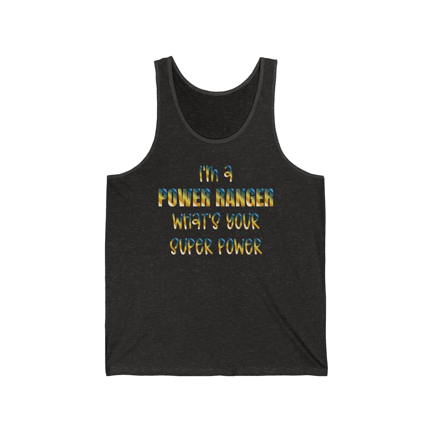 Lineman Tank - power ranger super power colored chrome