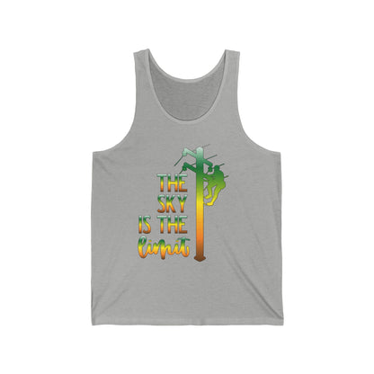 Lineman T-shirt - the-sky-is-the-limit-lineman gradient