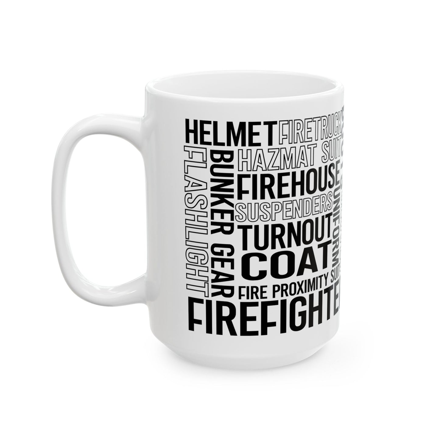 Fire Figther Subway Art Mug, (11oz, 15oz)