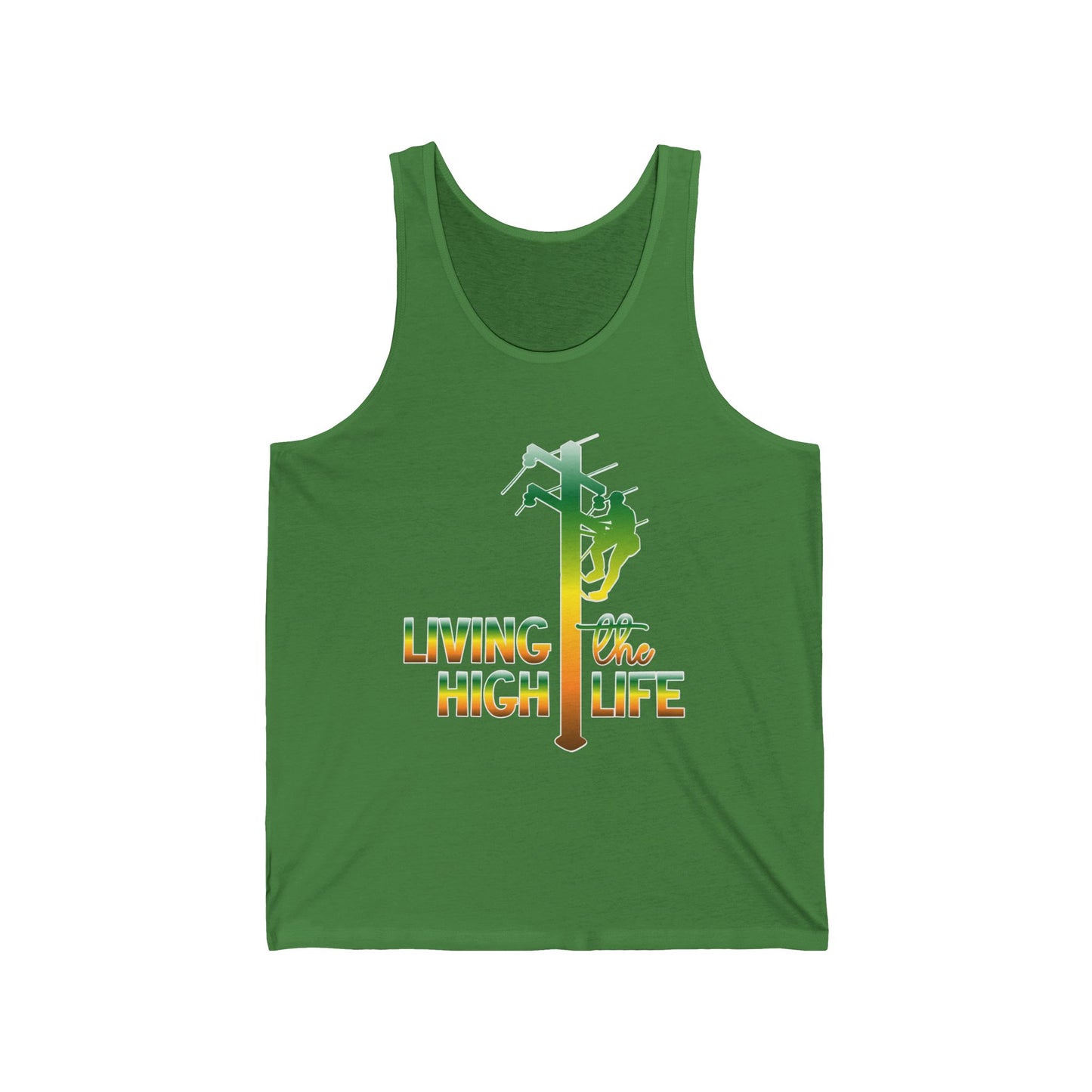 Lineman T-shirt - living the high life - gradient