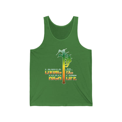 Lineman T-shirt - living the high life - gradient