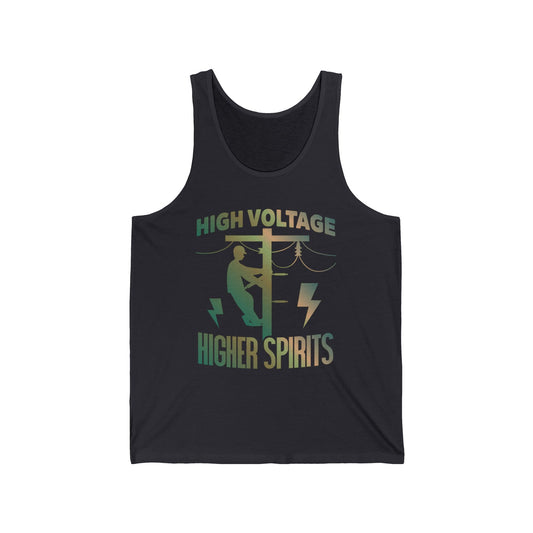 Lineman Tank - High Voltage Higher Spirits-copper patina