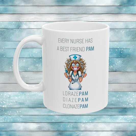Nurses Best Friend PAM (4) Ceramic Mug, (11oz, 15oz)