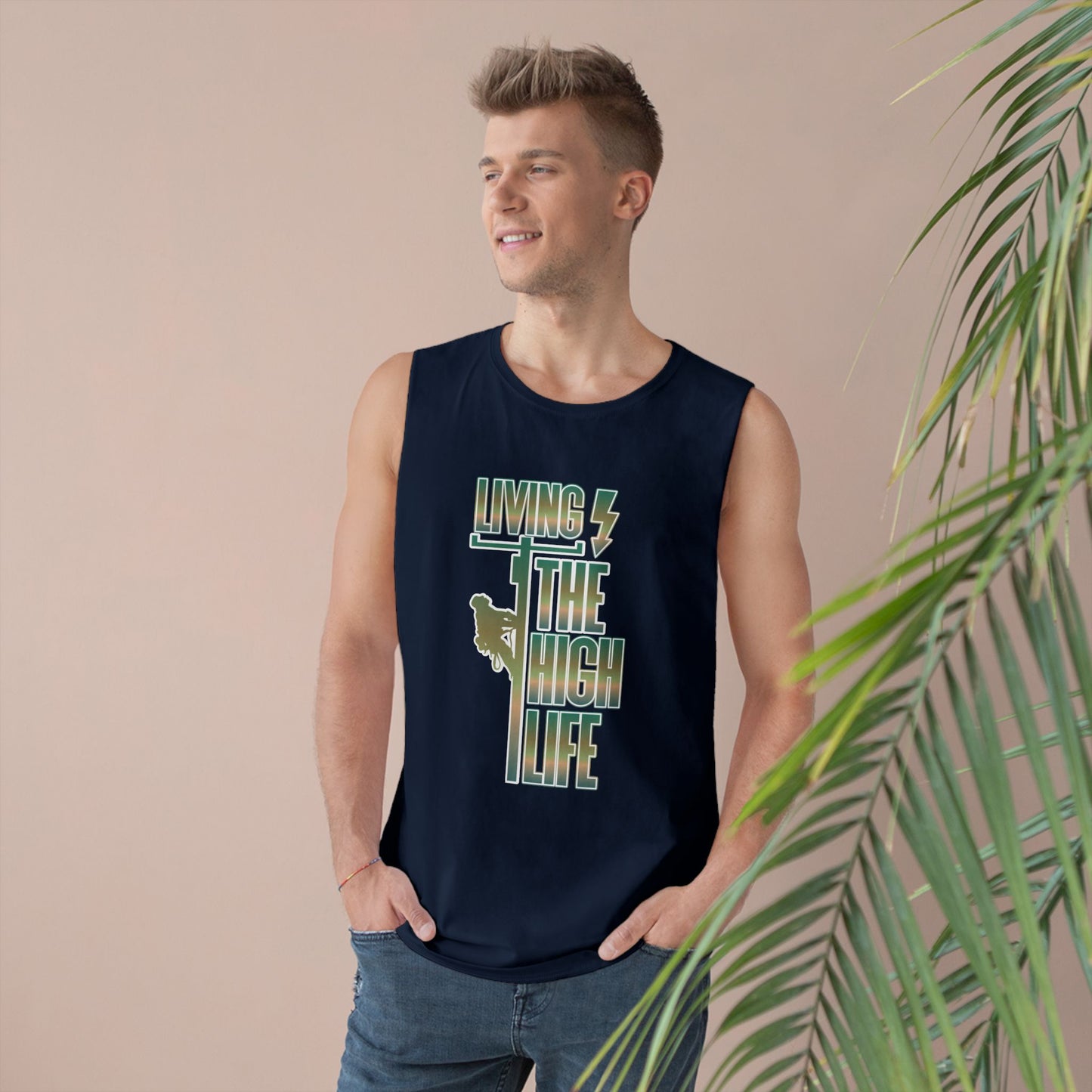 Lineman Tank - Living The High Life-copper patina