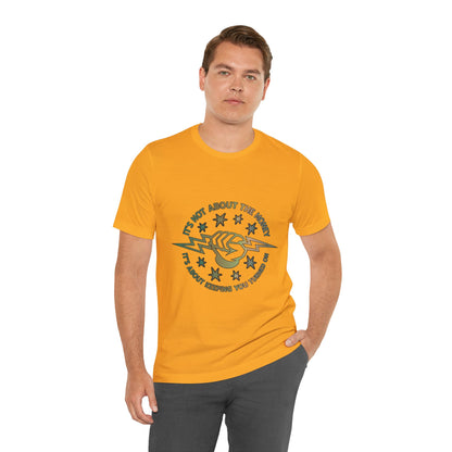 Lineman T-shirt - Its Not About The Money-copper patina