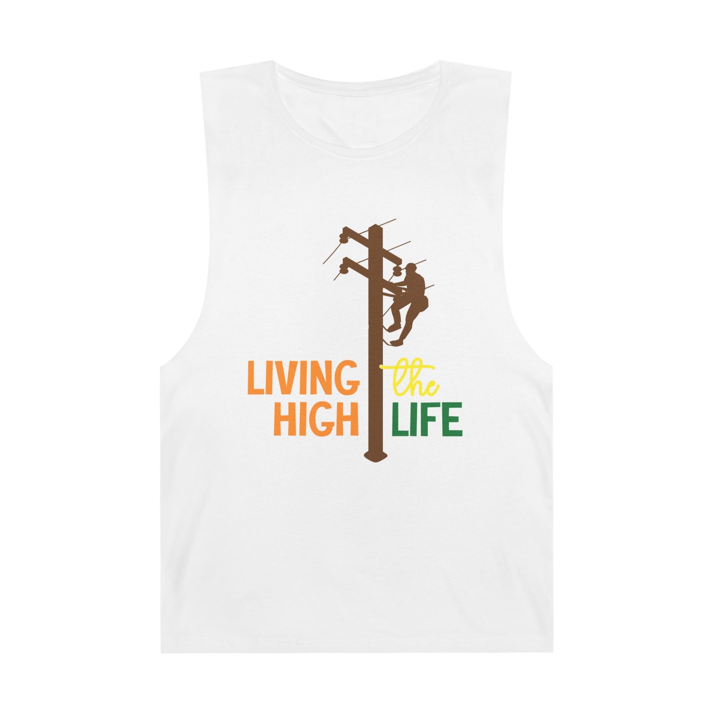 Lineman Tank - living the high life - color