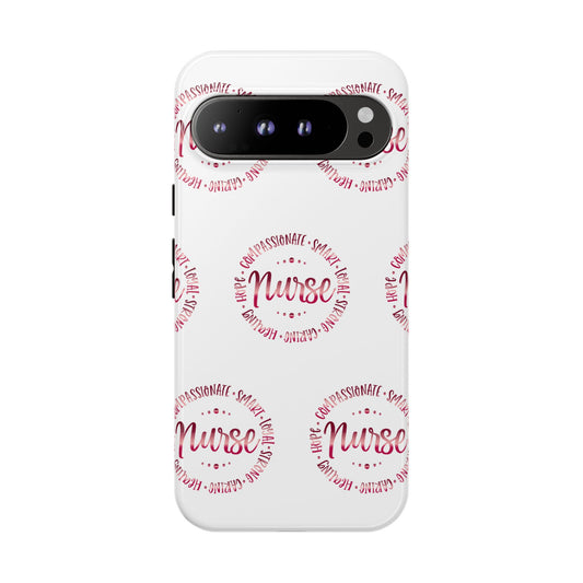 Google Pixel Tough Case - Nurse Circle  - White
