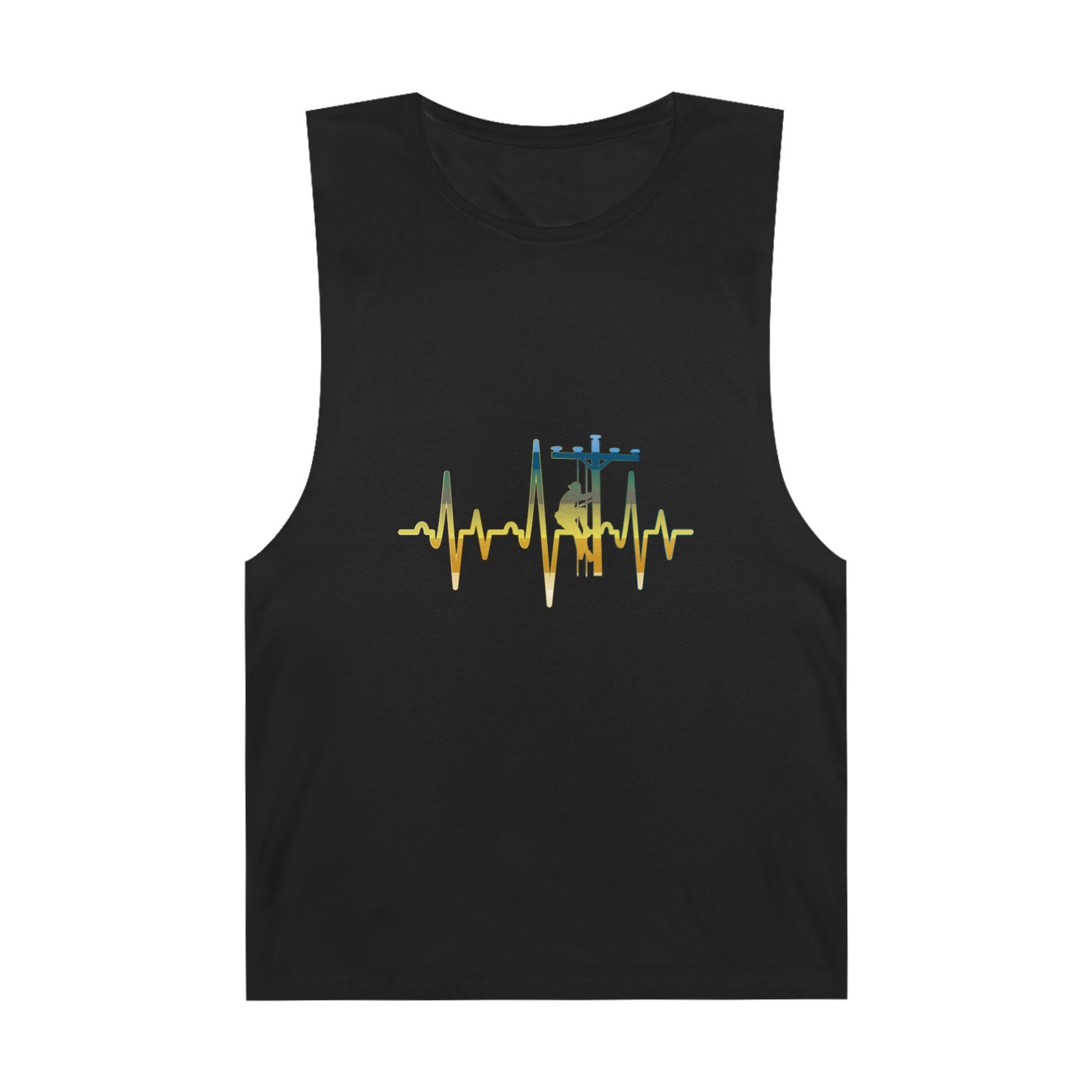 Lineman Tank- Lineman Heartbeat - colored chrome