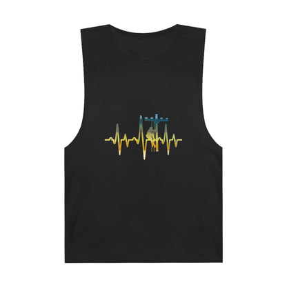 Lineman Tank- Lineman Heartbeat - colored chrome
