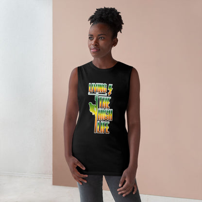 Lineman Tank - Living The High Life-gradient