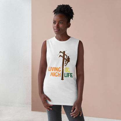 Lineman Tank - living the high life - color