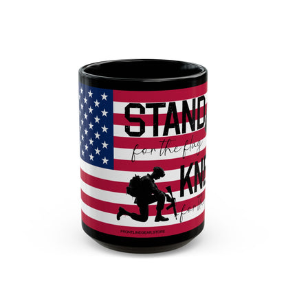 Stand for the flag, Kneel for the fallen (2) Black Mug (11oz, 15oz)